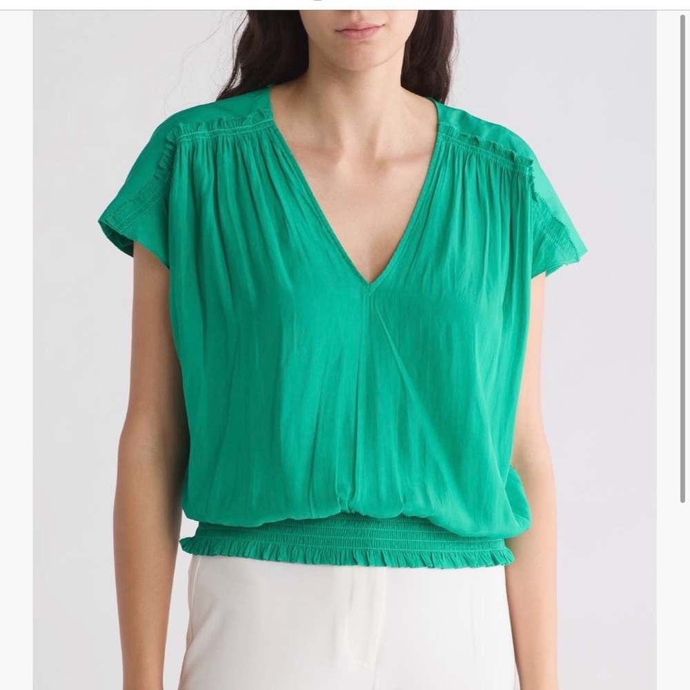 Ramy Brook Emerald Green Caddie Blouse
